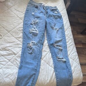 Wax Jean Light Blue Distressed Skinny Jeans